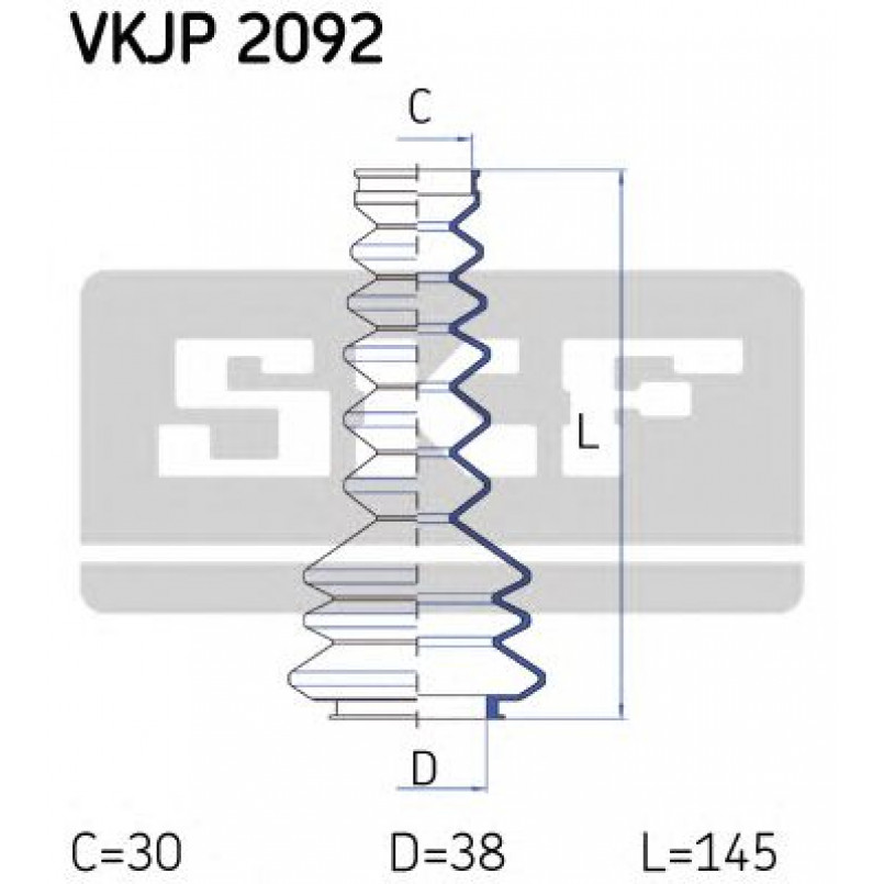 VKJP 2092 SKF - Пильовик привідного валу